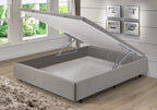 Base Baú Para Colchão Ecoflex Casal 138x188x30cm Cinza Chumbo
