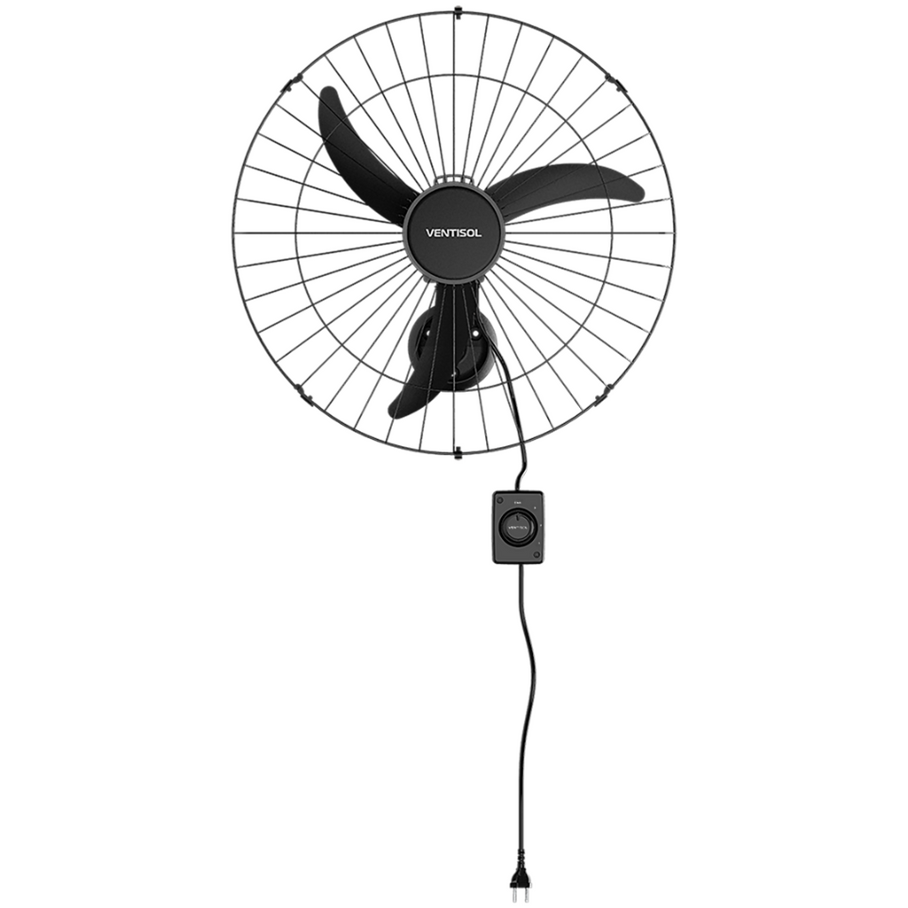 Ventilador de Parede Oscilante Ventisol 60cm 200W Preto