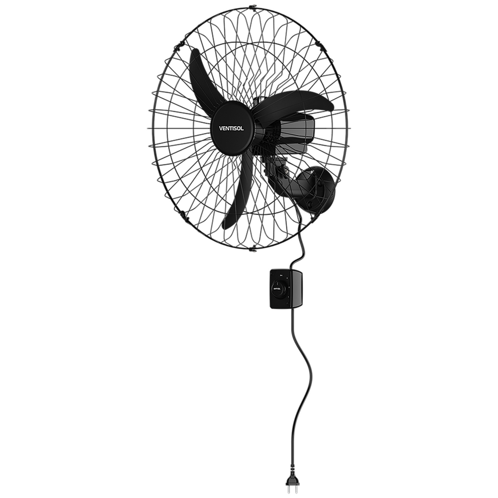 Ventilador de Parede Oscilante Ventisol 60cm 200W Preto