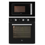 Kit Fischer de Embutir Forno Elétrico Infinity 78L com Air Fryer + Micro-ondas 25L Fit Line Preto 220V