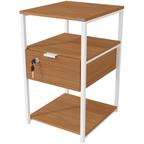 Mesa de Cabeceira Industrial Kappesberg LI046 Canela e Branco