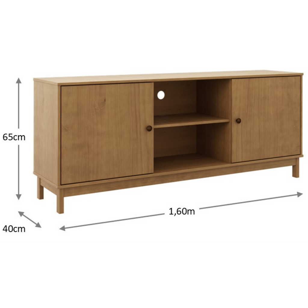 Rack Essência Finestra 160cm 2 Portas  Freijó