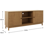 Rack Essência Finestra 160cm 2 Portas  Freijó