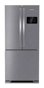 Refrigerador Brastemp 554L BRO85AK 3 Portas French Door Inverter Cor Inox 220V
