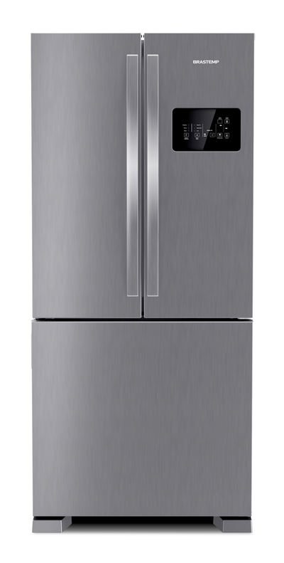 Refrigerador Brastemp 554L BRO85AK 3 Portas French Door Inverter Cor Inox 220V