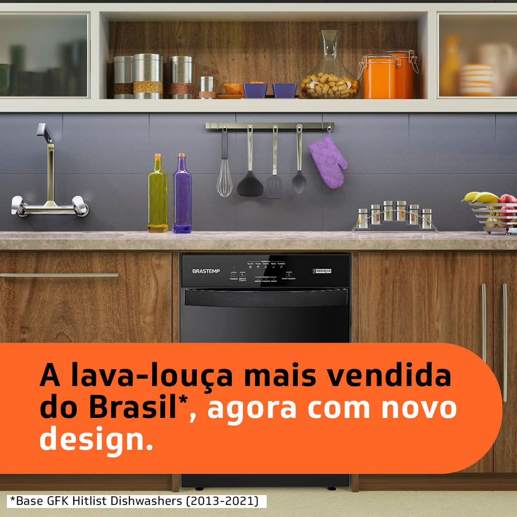 Lava Louças Brastemp 8 Serviços BLF08AE Preto 220V