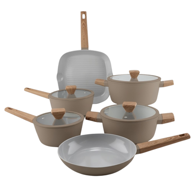 Jogo de Panelas Norma Full-Fit  6 Peças Indução Fendi Mocha