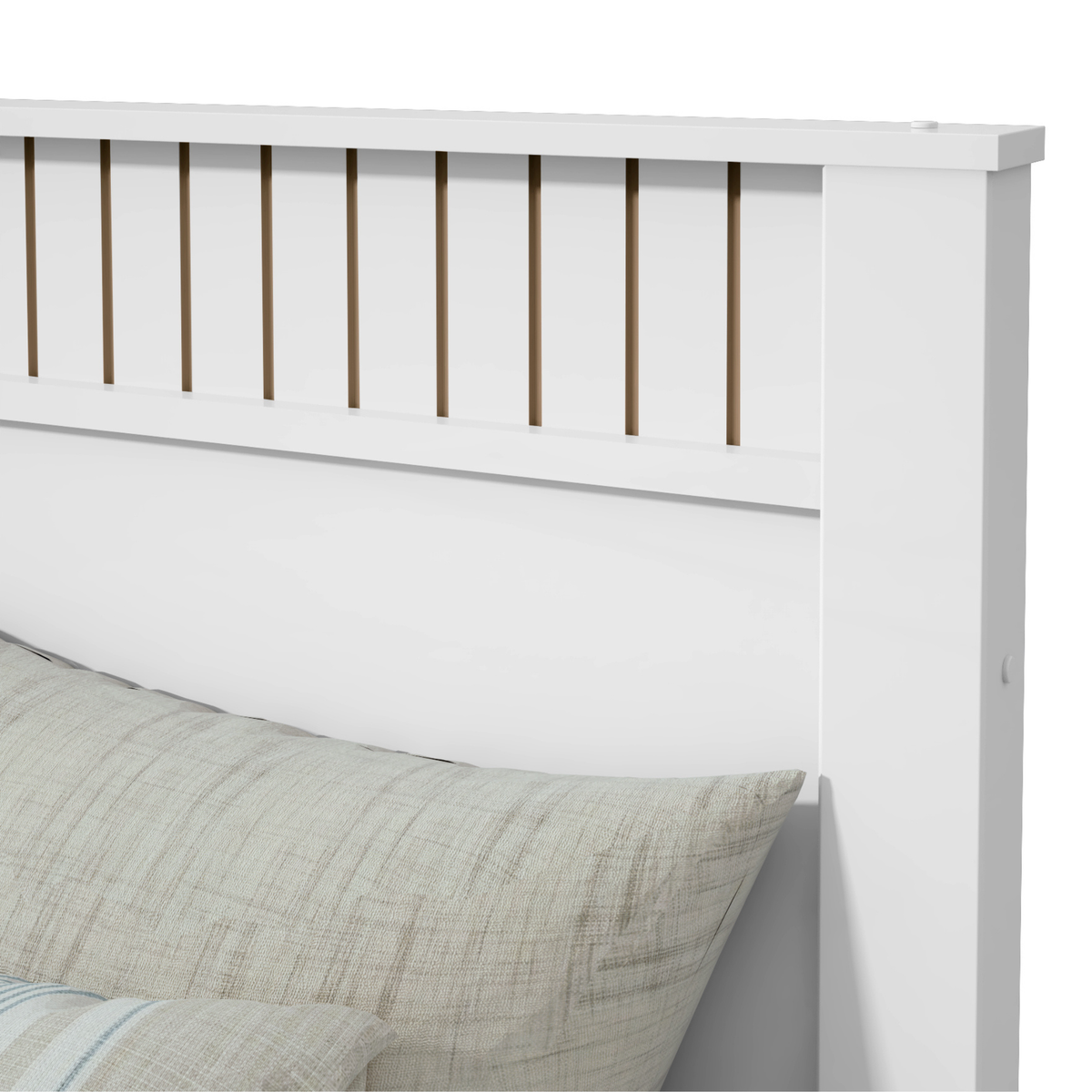 Cama Solteiro Bibox Athenas Lopas Cama Auxiliar e 2 Gavetas Branco