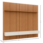 Home Painel Liso Slim Suspenso Imcal 184cm com Led Nature e Off White