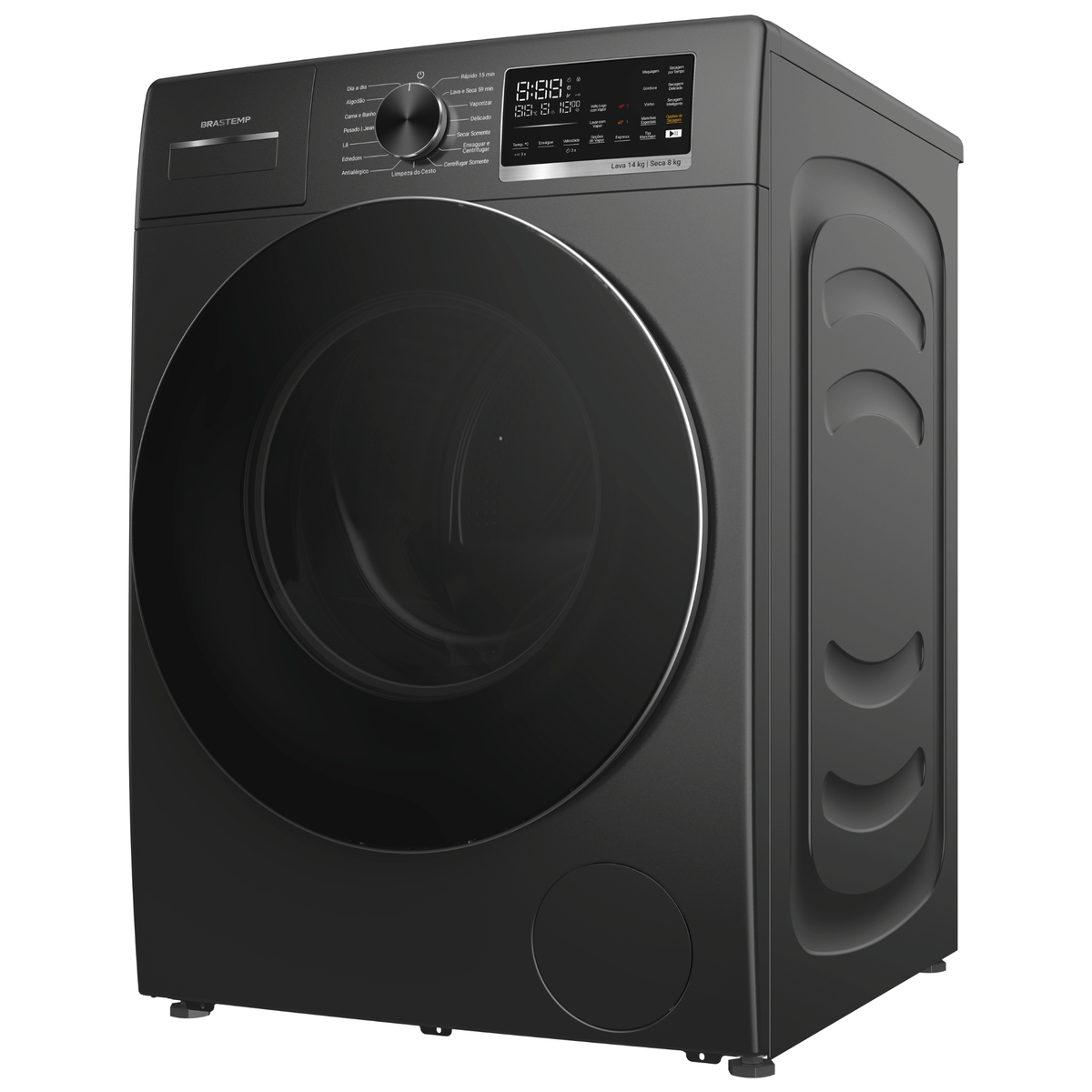 Lava e Seca Brastemp 14kg B= Smart BNO14AS Inverter Titanium 220V