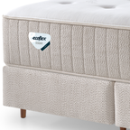 Conjunto Cama Box Geo Queen Ecoflex 158x198x70cm Molas PZ3 Bege
