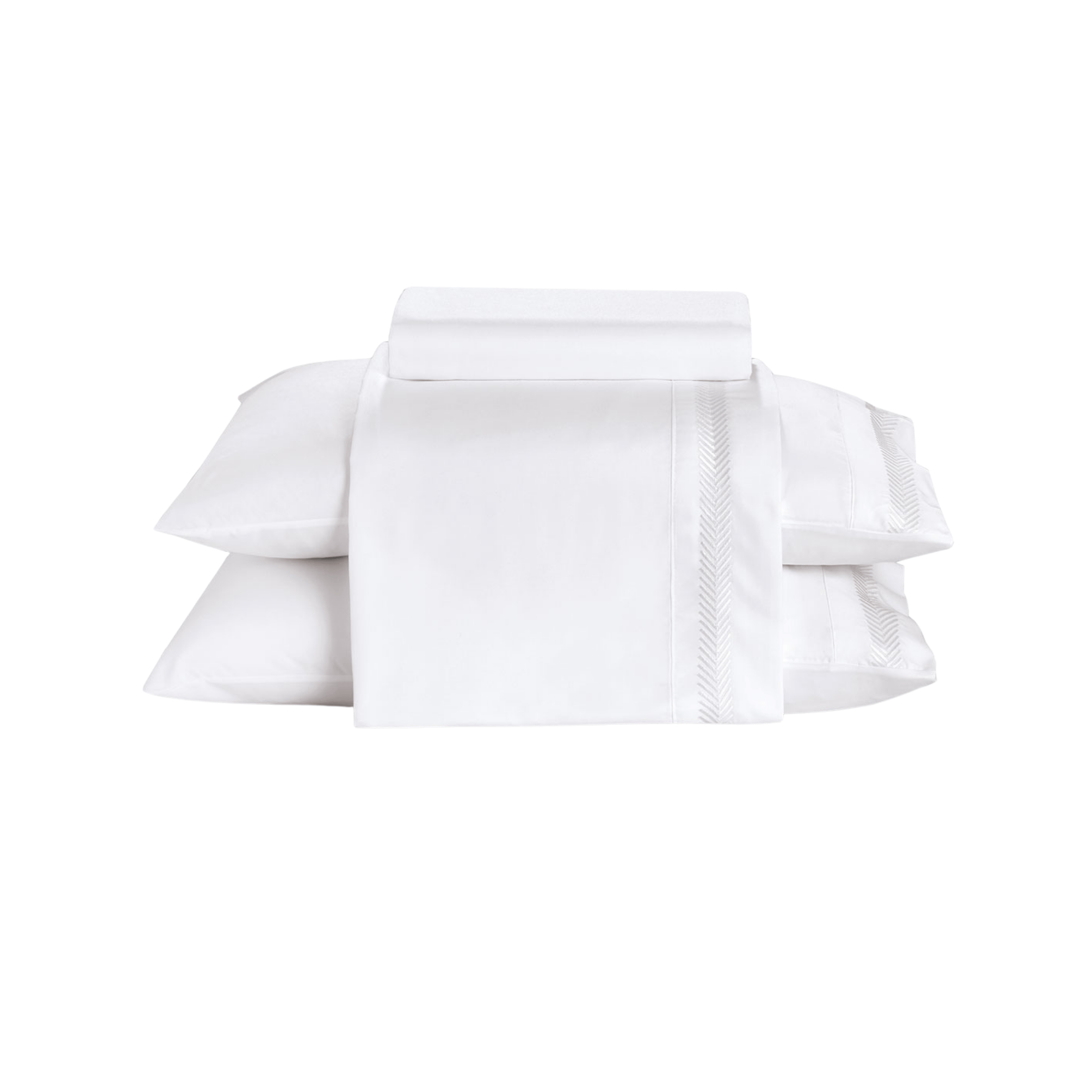 Jogo de Roupa de Cama Queen 4 Peças Hedrons Toque de Algodão Flint Branco