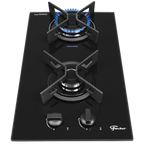 Cooktop à Gás Fischer 2 Bocas Fit Line Trempe Iron Preto Bivolt