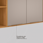 Armário Aéreo de Cozinha Plena Demóbile 100%MDF 120cm 2 Portas Cinamomo e Nude