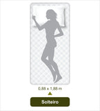 Colchão Espuma Ecoline D-23 Ecoflex Solteiro 88x188x14cm Cinza