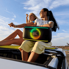 Caixa de Som Portátil JBL PartyBox On-The-Go 2 com Microfone Preto