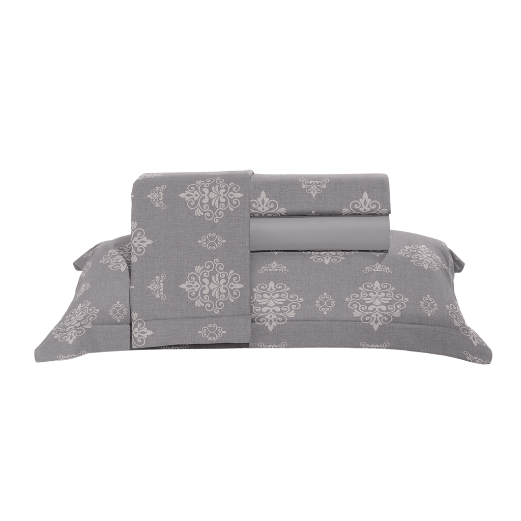 Jogo de Roupa de Cama Casal 4 Peças Hedrons Percal 200 Fios Arabesc
