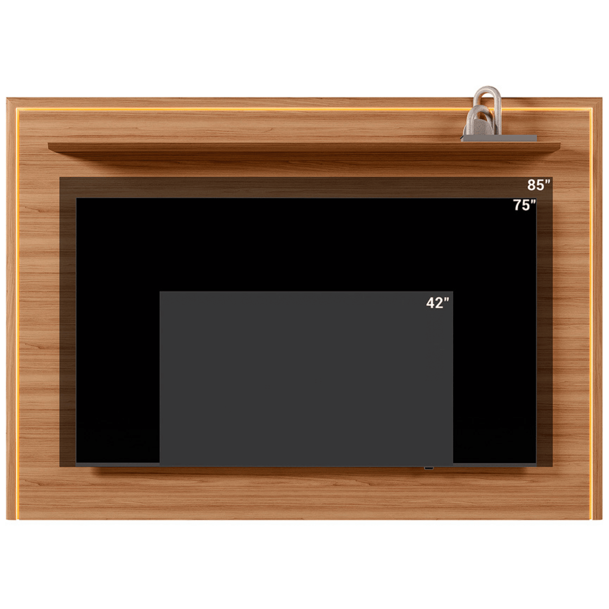 Painel Suspenso Córdoba Linea 182cm com Led Canela