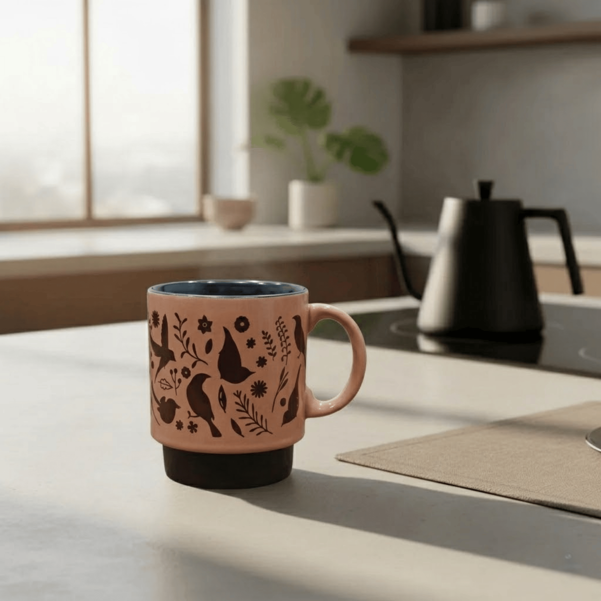Caneca de Cerâmica Murale Full-Fit Empilhável 300ml Terracota