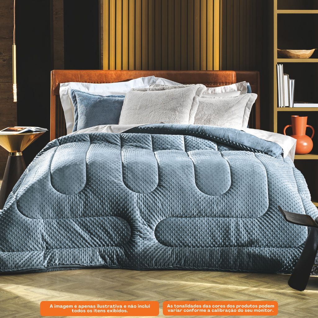 Edredom Queen Altenburg Blend Sense Pop UP 240x230cm Blue