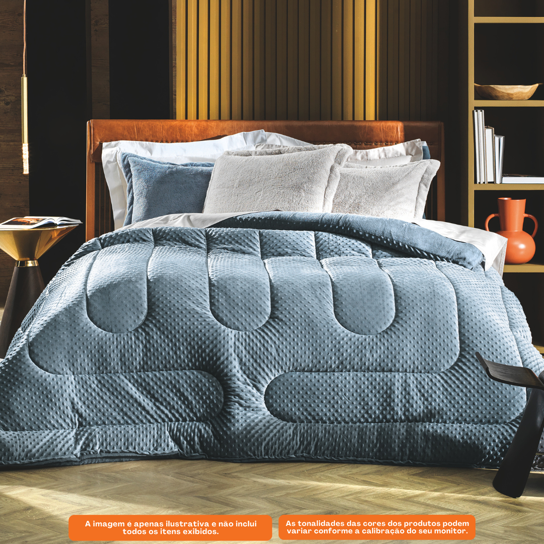 Edredom Queen Altenburg Blend Sense Pop UP 240x230cm Blue
