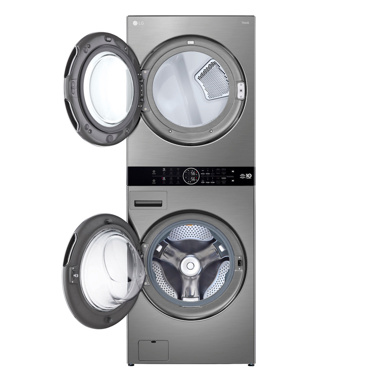 Lavadora e Secadora 17kg LG Torre WashTower AI DD Smart Inox 220V