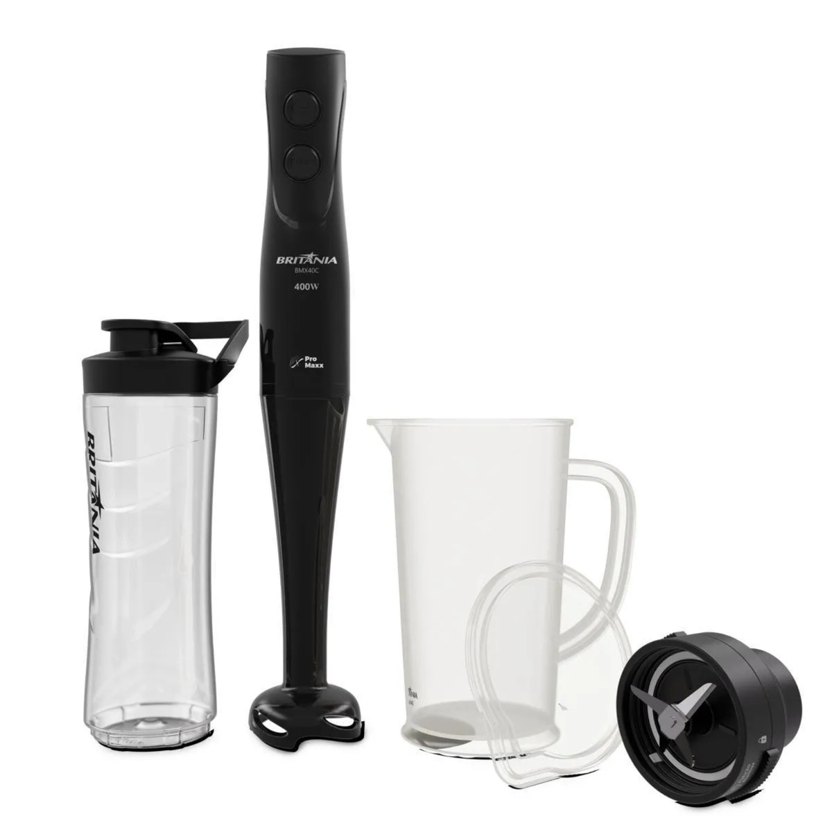 Mixer Britânia Blender 2 em 1 Turbo Preto 220V