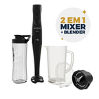 Mixer Britânia Blender 2 em 1 Turbo Preto 220V