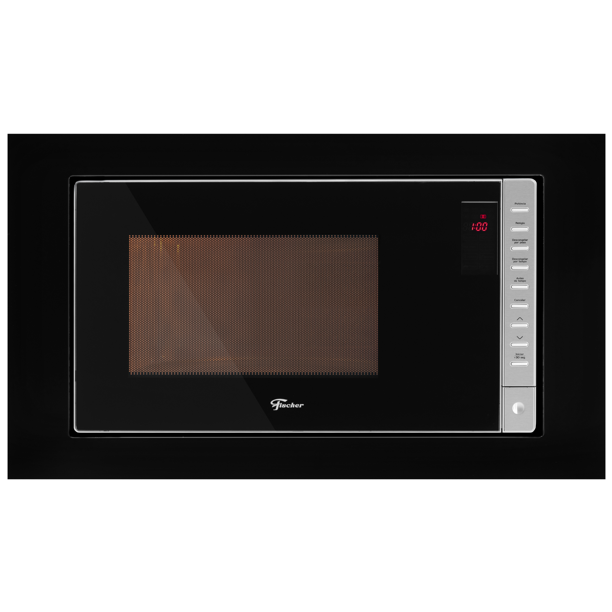 Kit Fischer de Embutir Forno Elétrico 78L Infinity + Micro-ondas 25L Fit Line Preto 220V