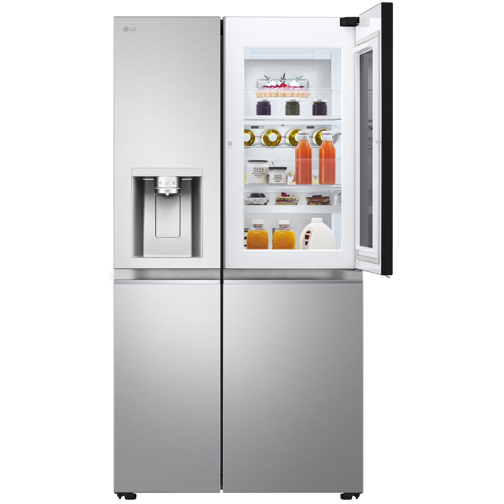 Refrigerador LG 628L Side By Side InstaView UVNano Inverter Inox Look Bivolt