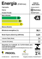 Micro-ondas de Embutir Electrolux 34L Autolimpante com Painel Blue Touch Preto 220V