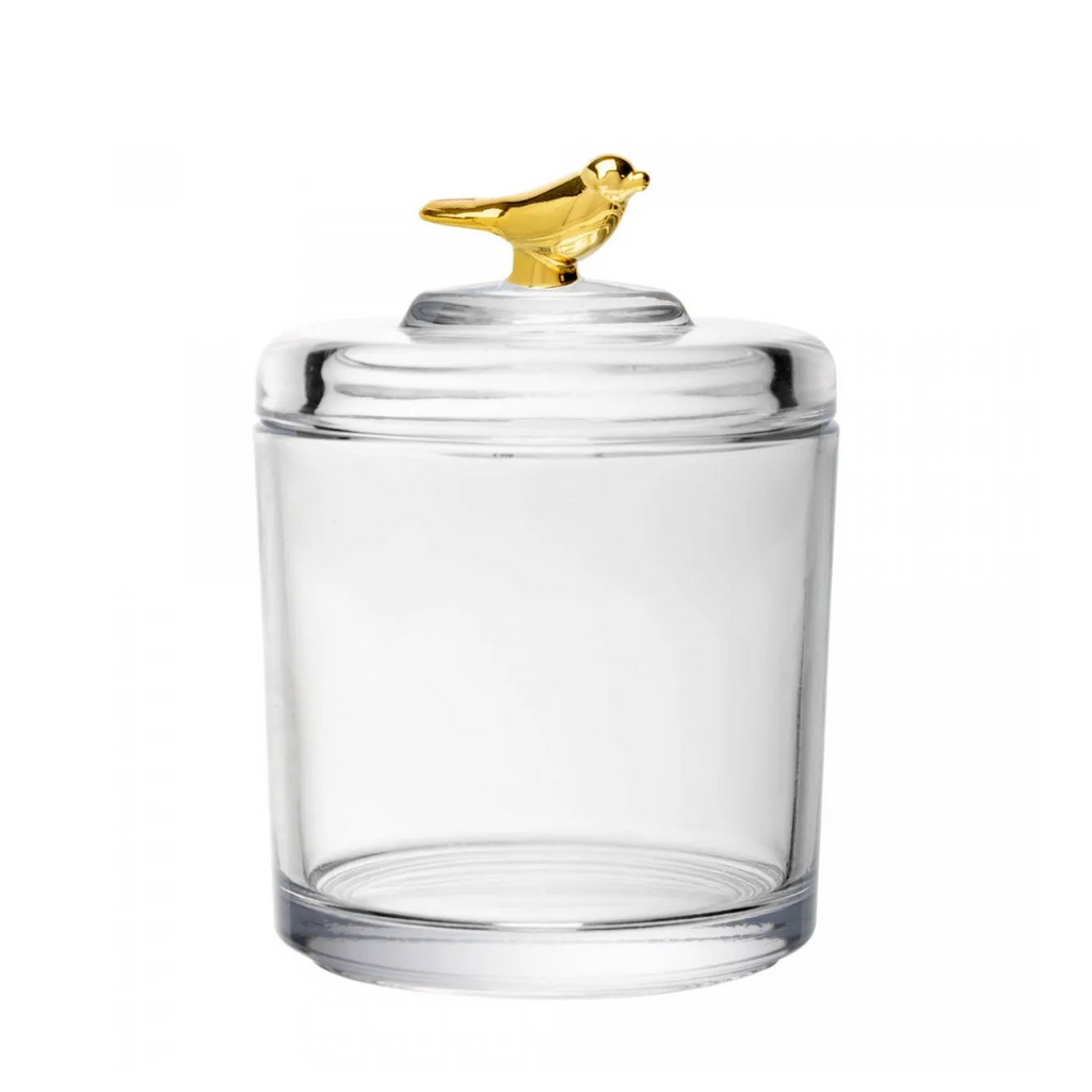 Pote com Tampa Rojemac Golden Bird Cristal Ecológico 8,5x11,5cm