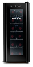 Adega Brastemp 12 Garrafas BZC12BE com Painel Eletrônico Touch  Preto 220V