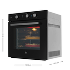Forno de Embutir Elétrico Fischer 78L Infinity com Air Fryer Preto 220V