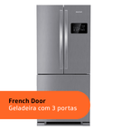 Refrigerador Brastemp 554L BRO85AK 3 Portas French Door Inverter Cor Inox 220V