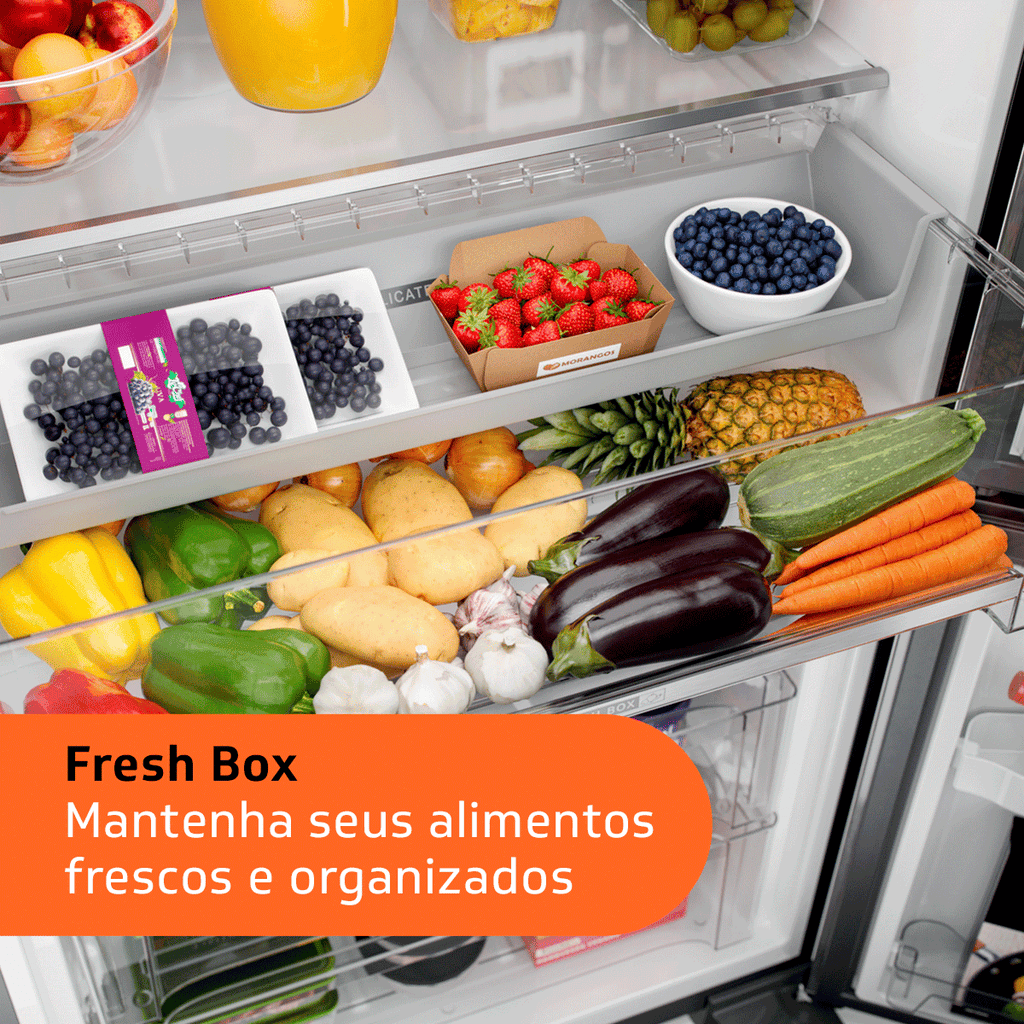 Refrigerador Brastemp 554L BRO85AK 3 Portas French Door Inverter Cor Inox 220V