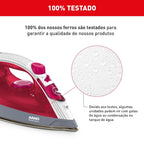Ferro a Vapor Arno SteamGliss com Spray FSGC Rosa com Branco 220V