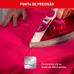 Ferro a Vapor Arno SteamGliss com Spray FSGC Rosa com Branco 220V