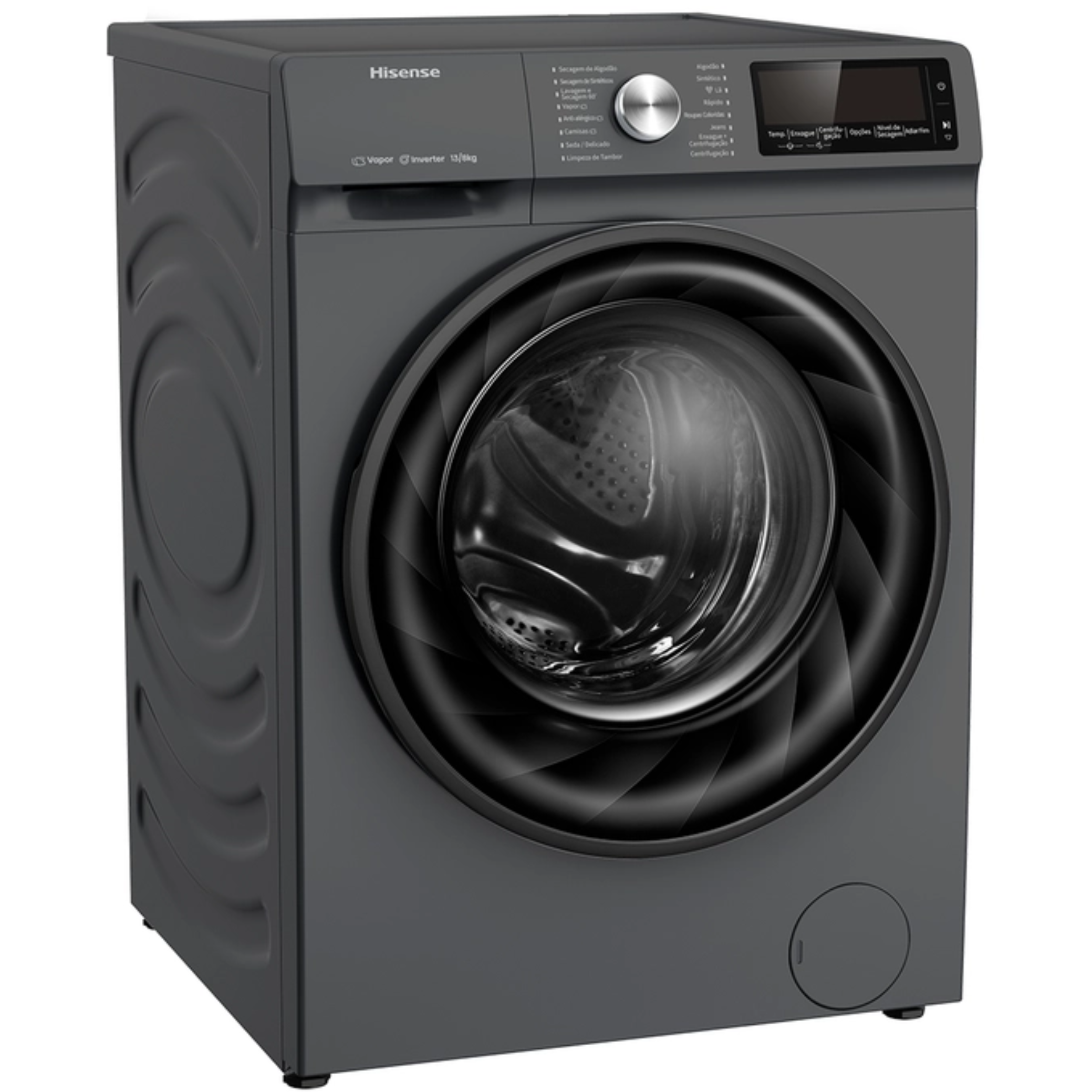 Lava e Seca Hisense 13kg Steam Inverter Prata 220V
