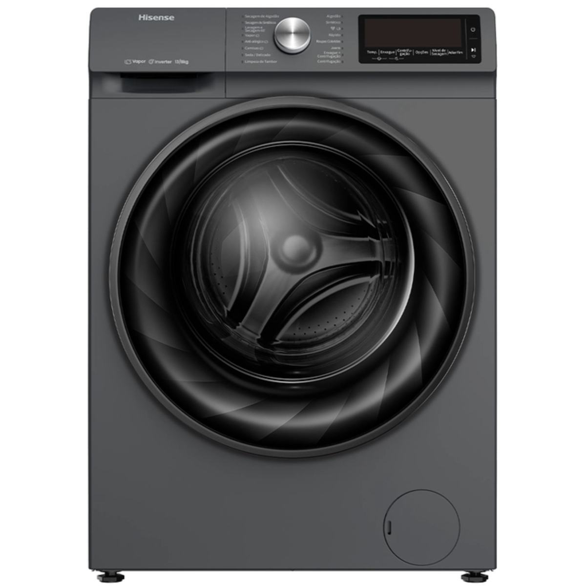 Lava e Seca Hisense 13kg Steam Inverter Prata 220V
