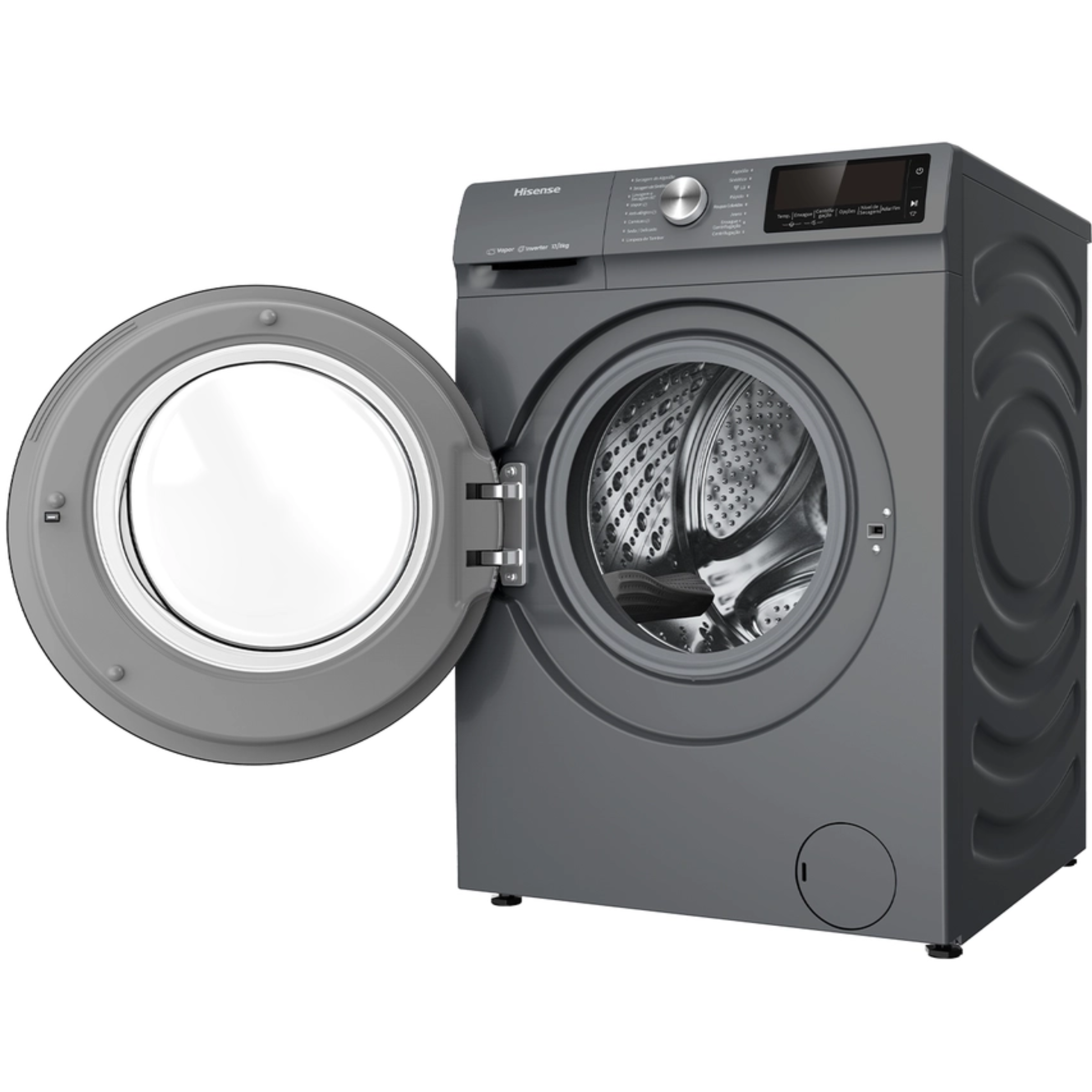 Lava e Seca Hisense 13kg Steam Inverter Prata 220V