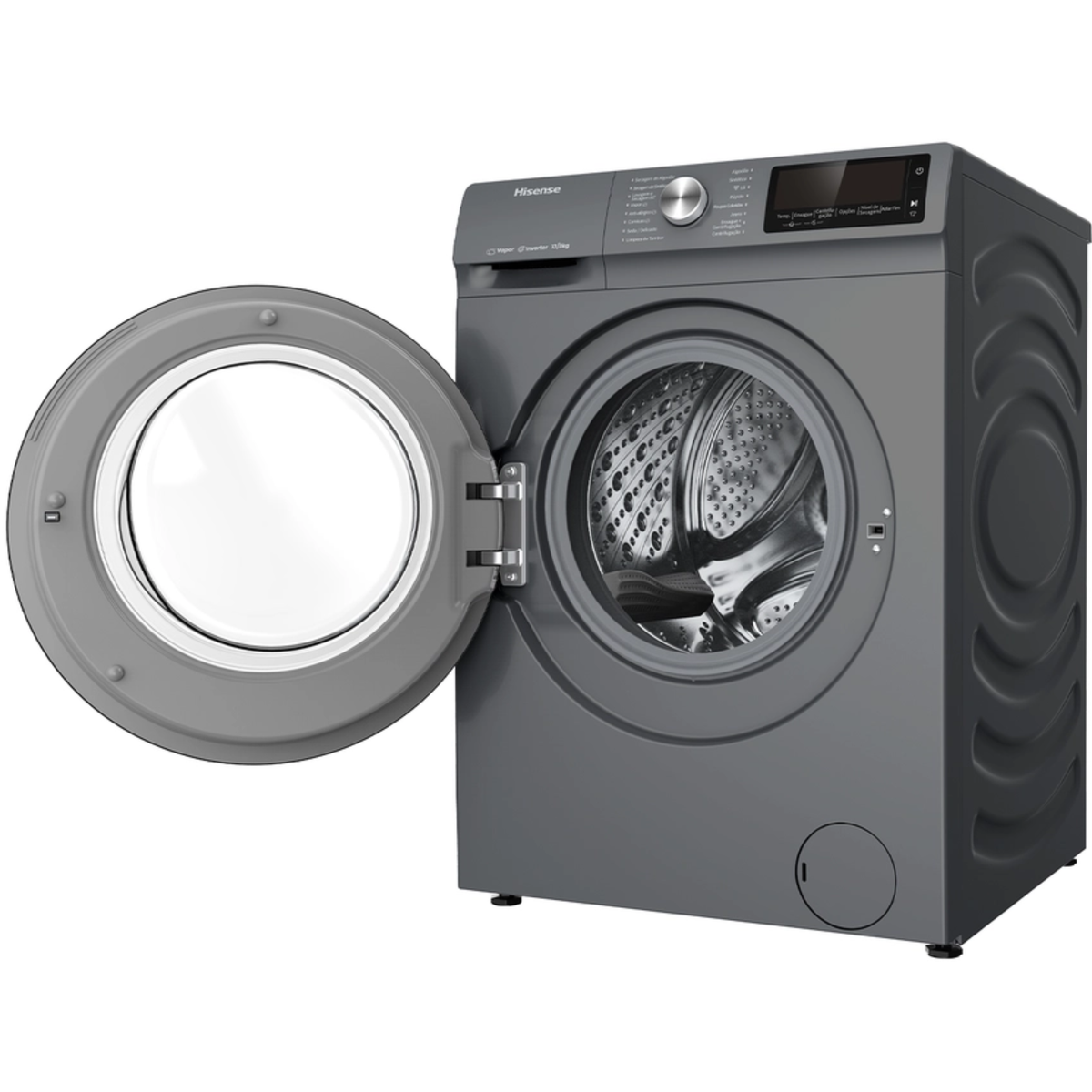 Lava e Seca Hisense 13kg Steam Inverter Prata 220V