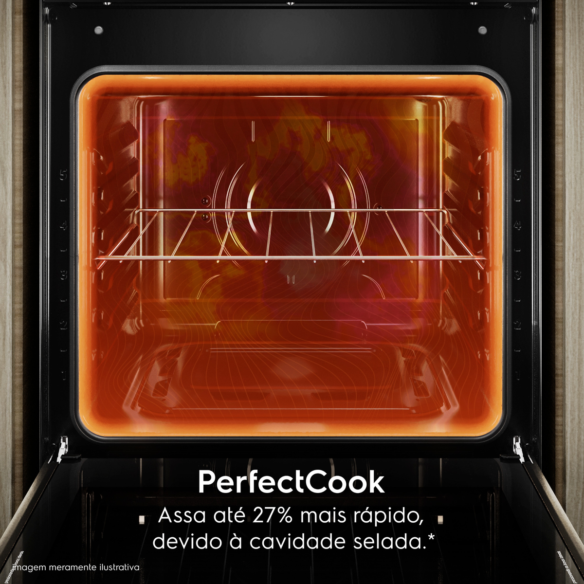 Fogão 4 Bocas Electrolux Experience FE4DP Piso Duplo Forno VaporBake Preto 220V