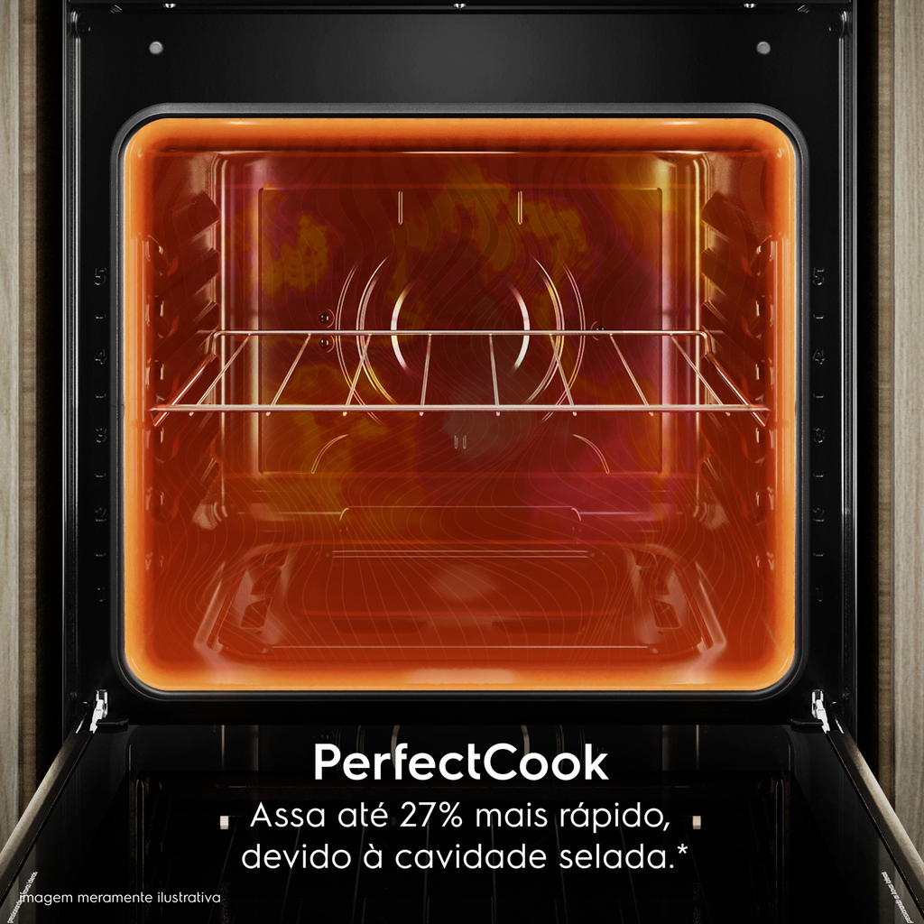Fogão 4 Bocas Electrolux Experience FE4DP Piso Duplo Forno VaporBake Preto 220V