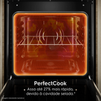 Fogão 4 Bocas Electrolux Experience FE4DP Piso Duplo Forno VaporBake Preto 220V