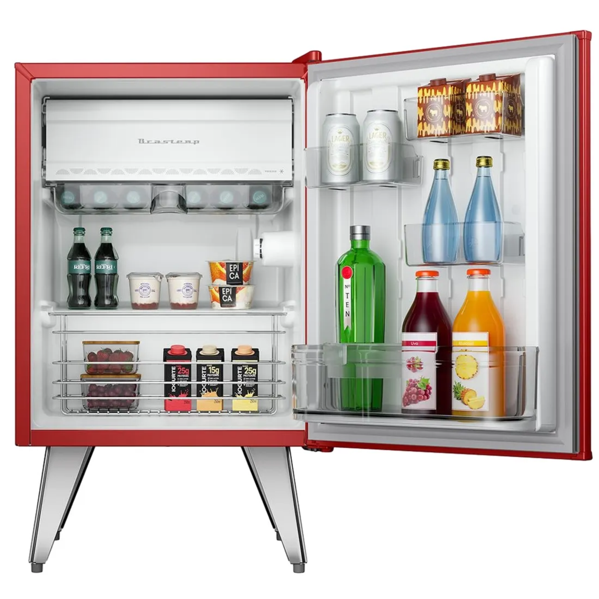 Frigobar Brastemp Retrô 76L BRA08MV Vermelho 220V