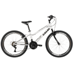 Bicicleta Caloi Aro 24 Max Freio V-Brake 21 Velocidades Branco e Preto