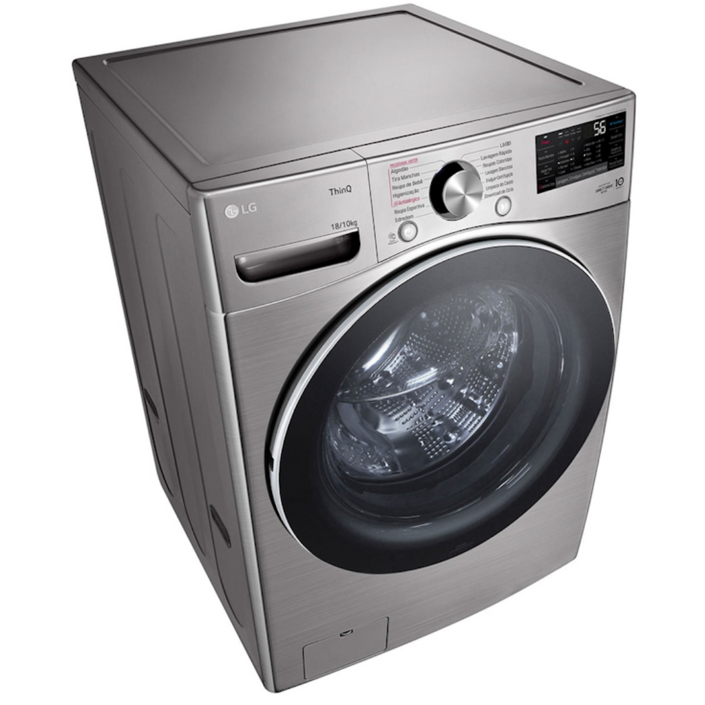 Lava e Seca LG 18Kg Inverter WD18SV2S6B AIDD Inteligência Artificial Prata 220V
