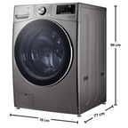 Lava e Seca LG 18Kg Inverter WD18SV2S6B AIDD Inteligência Artificial Prata 220V