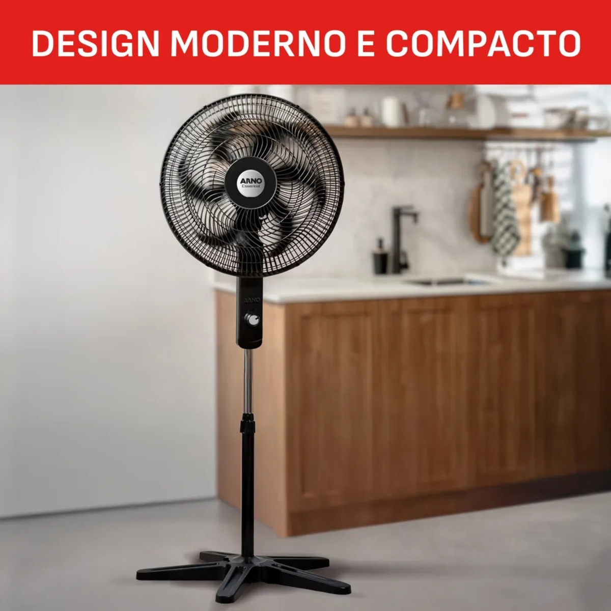 Ventilador de Coluna Arno 40cm VE2C Essential Preto 220V